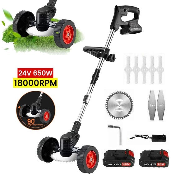Tagliaerba Elettrica - Autonomo - Senza Fili - Ruote - Batteria Accu