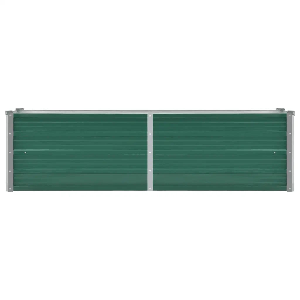 Letto Rialzato Giardino in Acciaio Zincato 160x40x45 cm Verde 44851