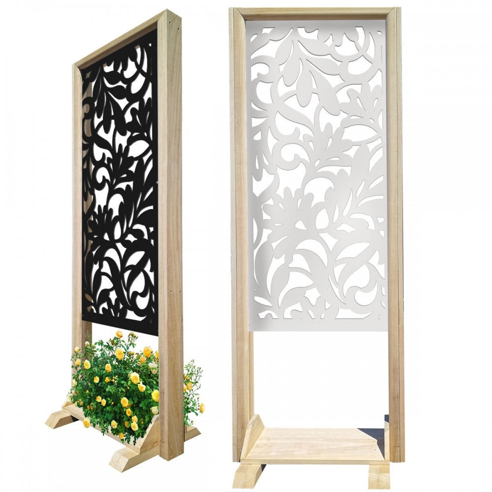 FIORI - Separè - Paravento modulabile - 70x190cm - in Legno e PVC Colore: bianco