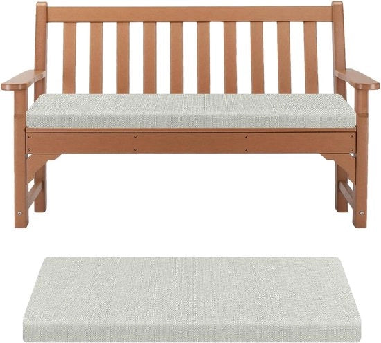 Cuscino per Sedia - Cuscino Rimovibile per Sedia da Cucina e Sedia da Giardino - 1 pezzo - Beige - 120x40x5 cm