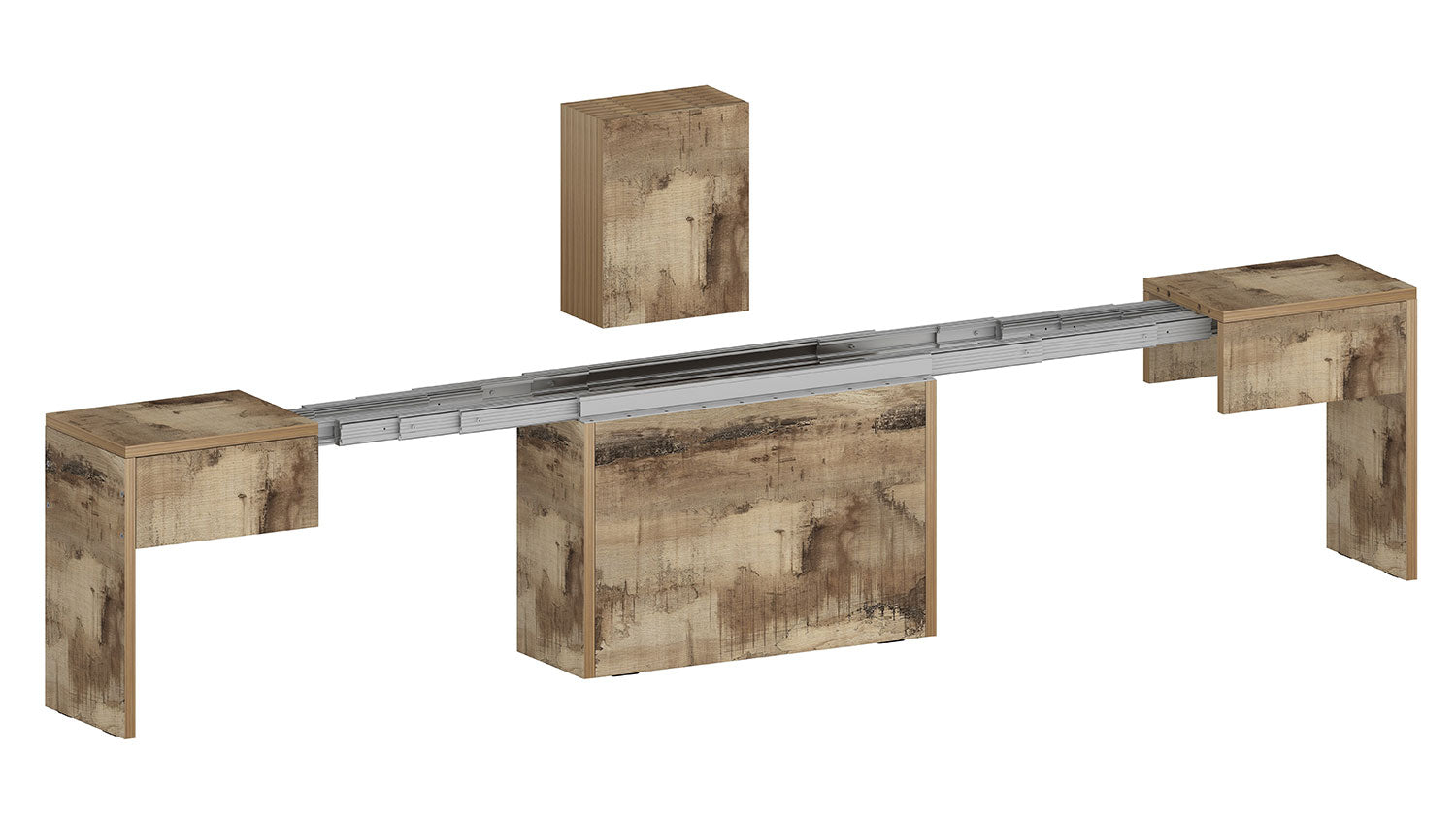 Panca Allungabile 66/290x25x45 cm Pratika Singola A Acero Pereira