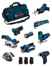 BOSCH Kit BMKB8-28FD3 (GSR12V-15+GKS12V-26+GWS12V-76+GST12V-70+GOP12V-28+GSA12V-14+GLI12V-80+GHO12V-20+3x2,0Ah+GAL1230CV+HDBAG)