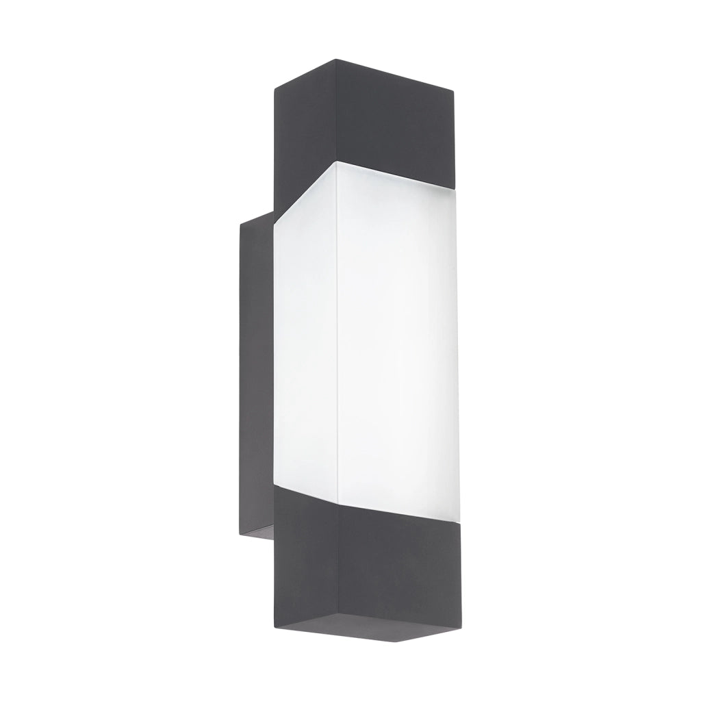 Applique Esterno Moderna Gorzano Metallo Grigio Policarbonato Bianco Led