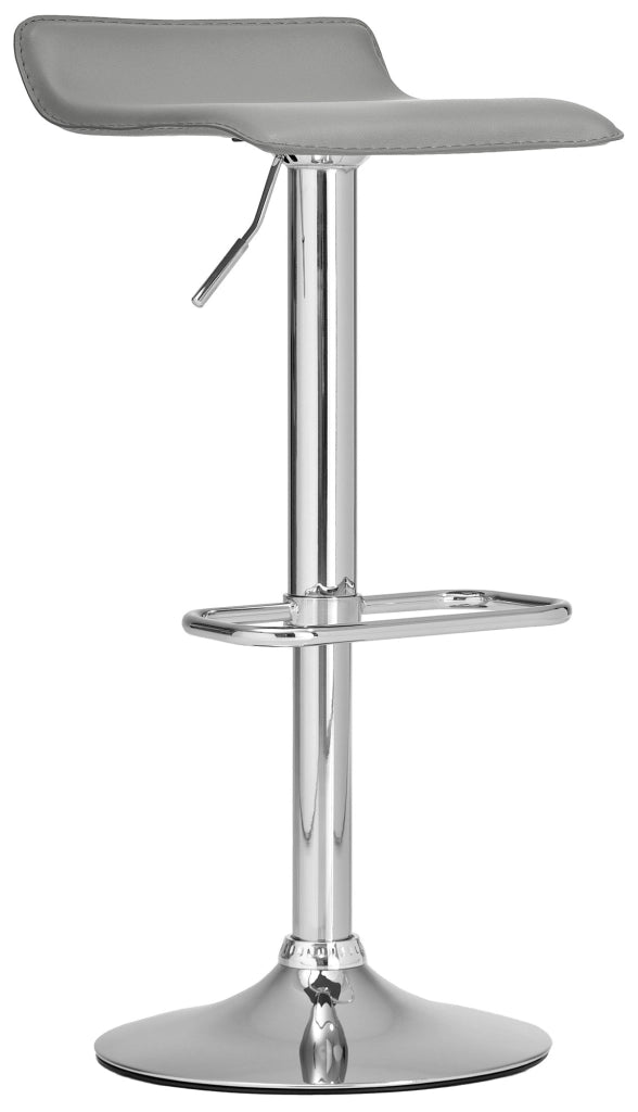 Sgabello bar Dyn in similpelle grigio