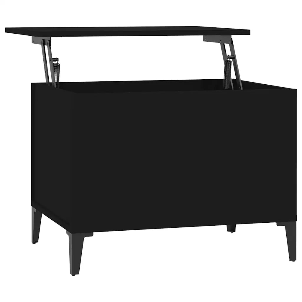 Tavolino da Salotto Nero 60x44,5x45 cm in Legno Multistrato 819573