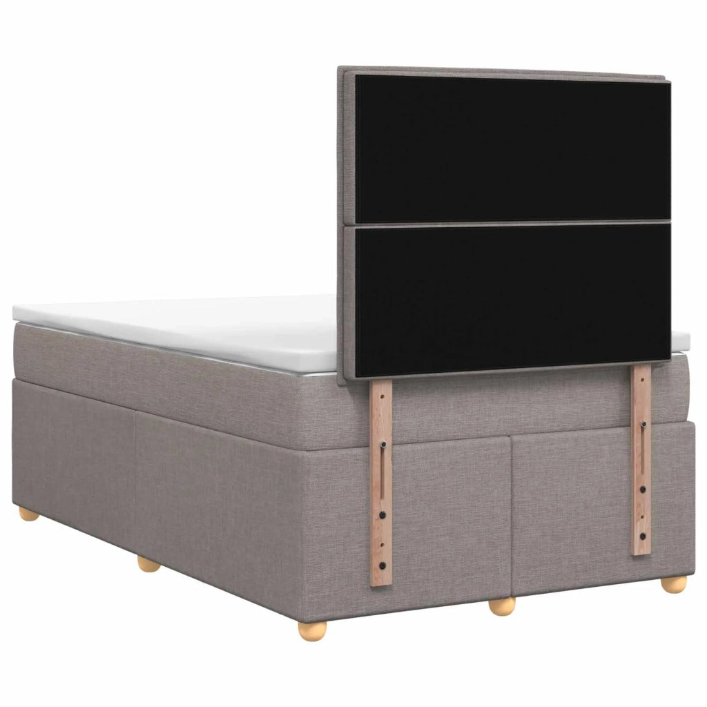 Letto box spring con materasso Tortora 120 x 190 cm Tessuto 3453834