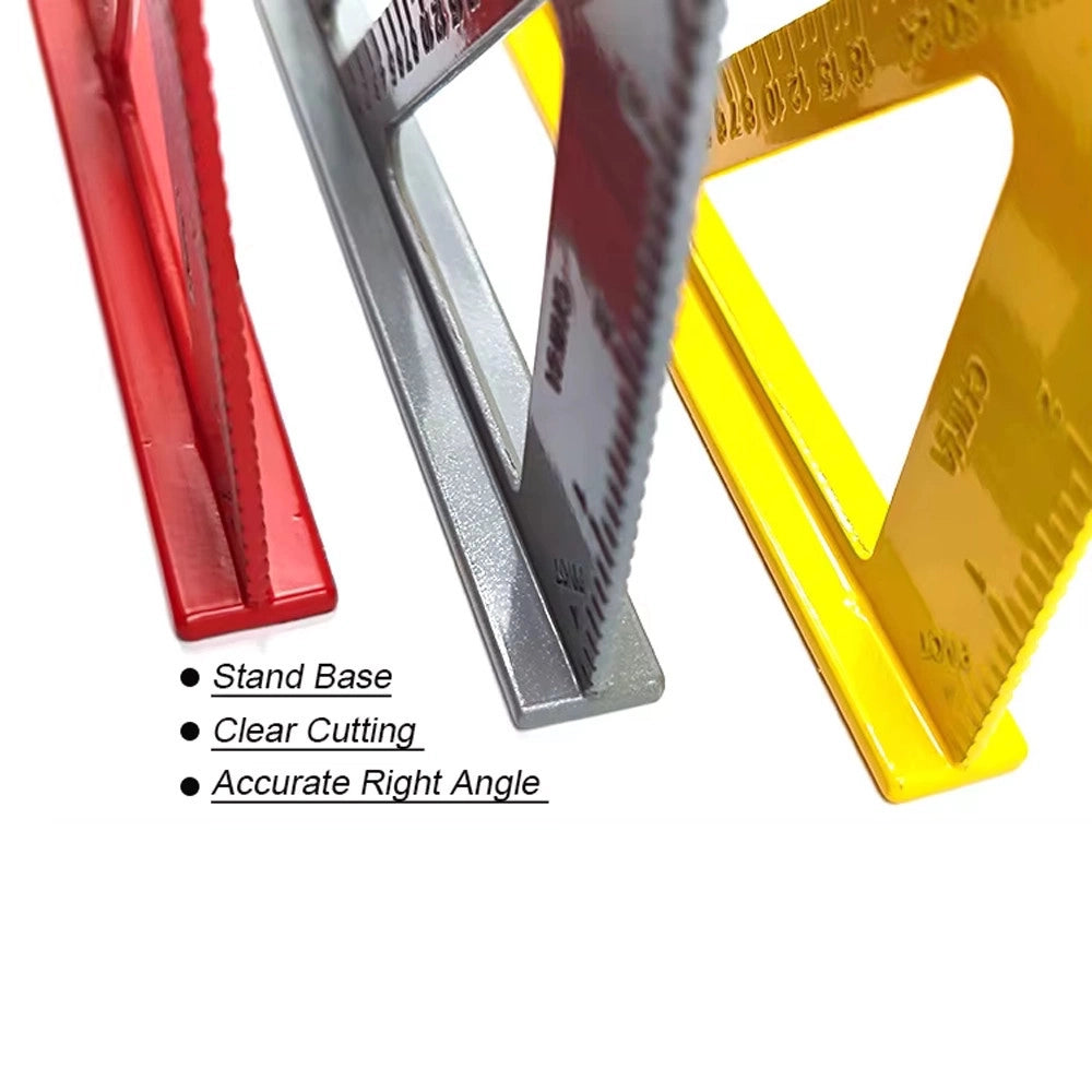 Trade Shop - Righello Squadretta 7 Pollici Triangolo 180 Mm In Plastica Squadra Per Falegname -