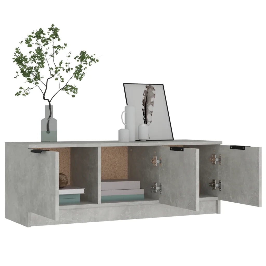 Mobile Porta TV Grigio Cemento 102x35x36,5 cm Legno Multistrato 811362