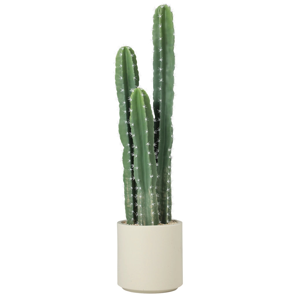 Pianta artificiale cactus grande 95 cm con vaso ¨C zephmum ¨C verde