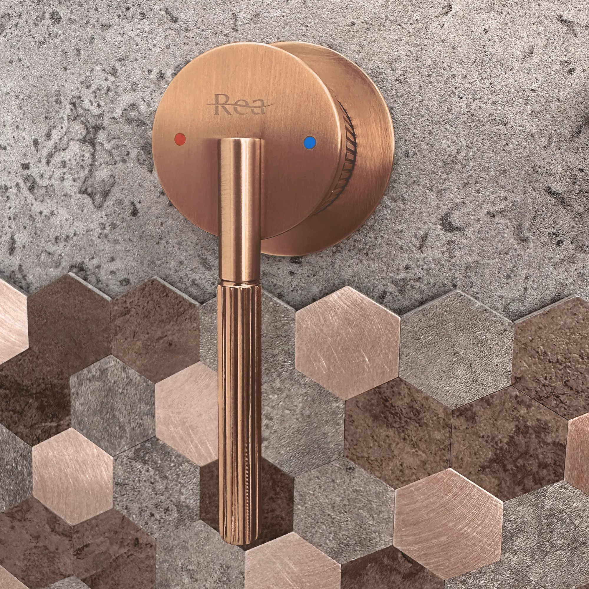 Rubinetto Da Parete Rea Argon Brush Copper + Box