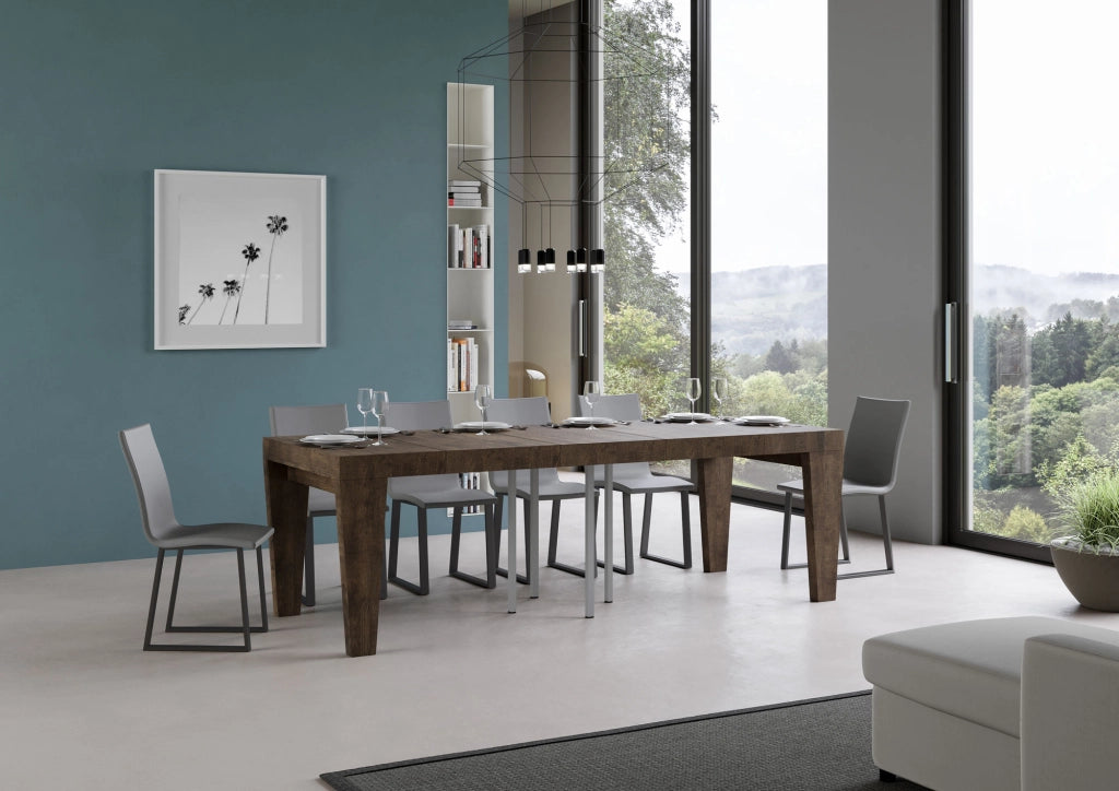 Tavolo allungabile 90x90/246 cm Pimbo Premium Noce