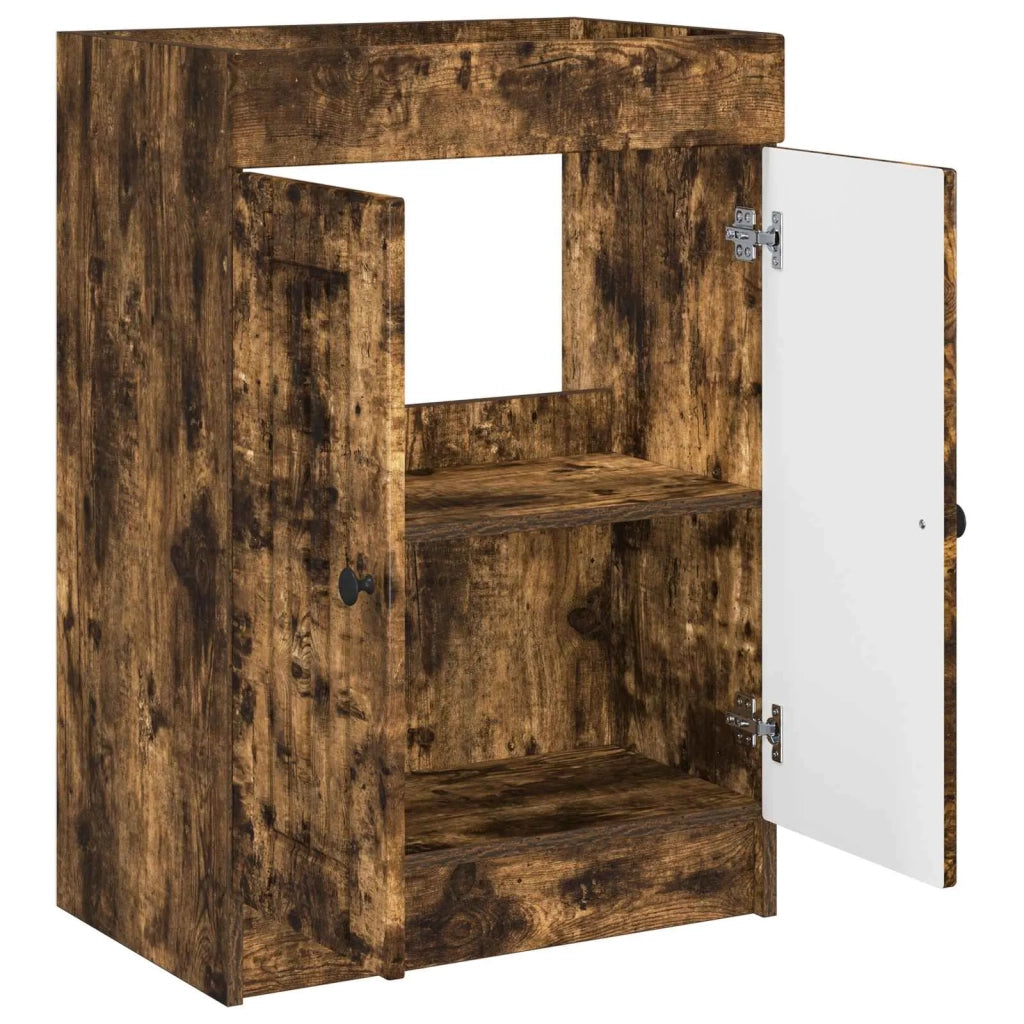 Mobiletto da bagno sotto il lavello Rovere Fumo 890049