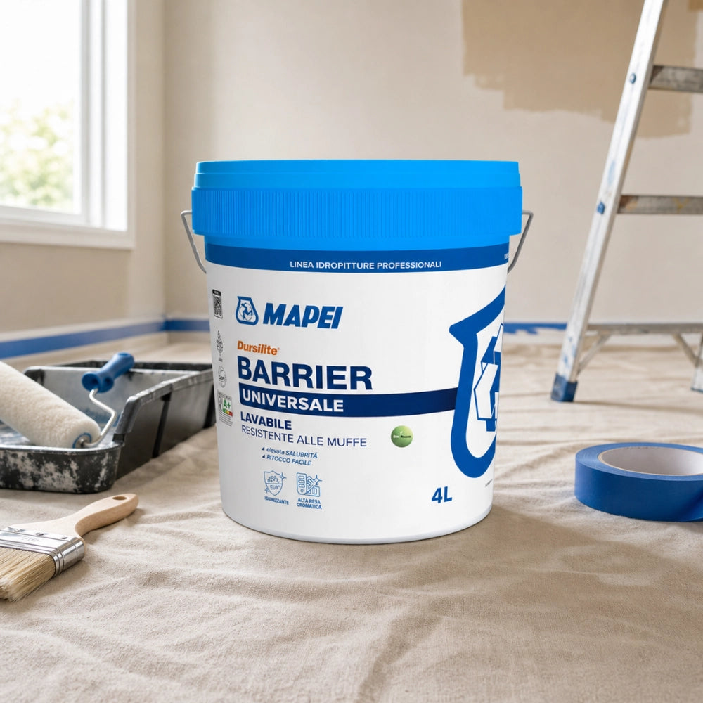 Mapei dursilite barrier pittura murale lavabile antimuffa 4 l