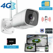 telecamera 4g Sim Gsm Camera WIFI Cam IP66 slot SD 2 MPX Audio e video HD remoto - Tech-It