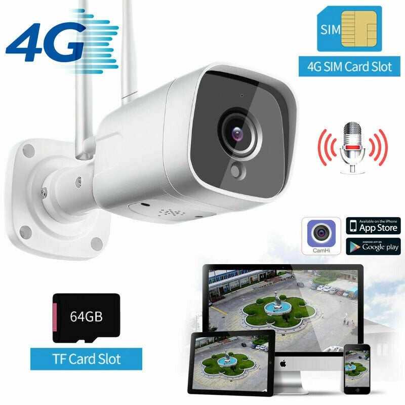 telecamera 4g Sim Gsm Camera WIFI Cam IP66 slot SD 2 MPX Audio e video HD remoto - Tech-It