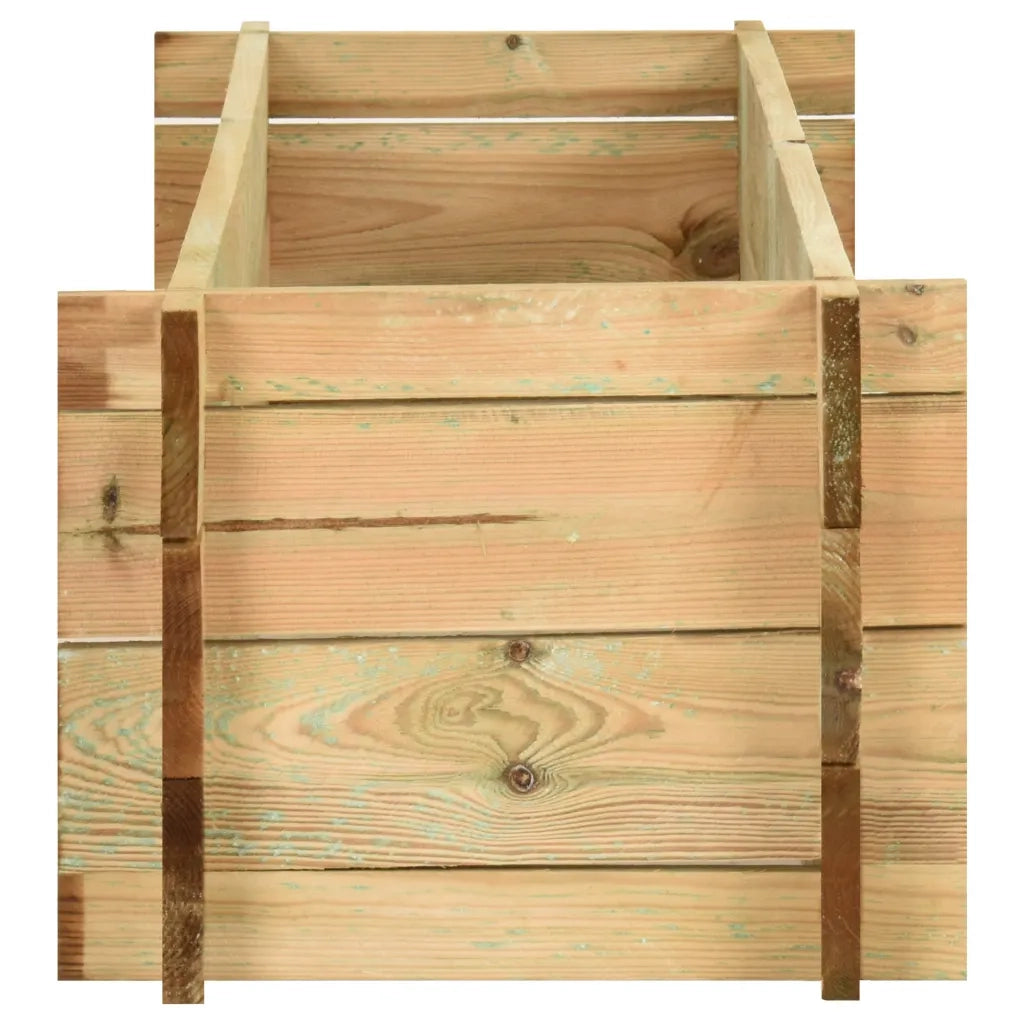 Fioriera Giardino-Vaso da Esterno-Contenitore per Piante Letto Vegetale in Legno Impregnato 120 cm