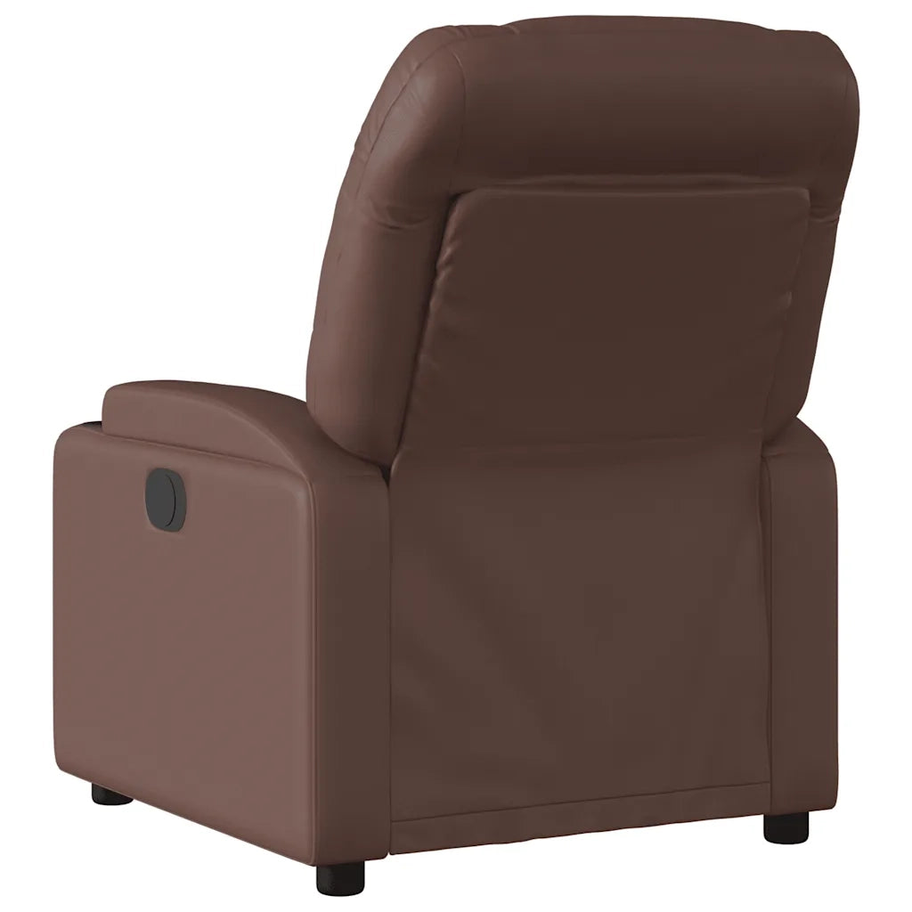 Poltrona Massaggiante | Sedia Relax Elettrica Marrone in Similpelle
