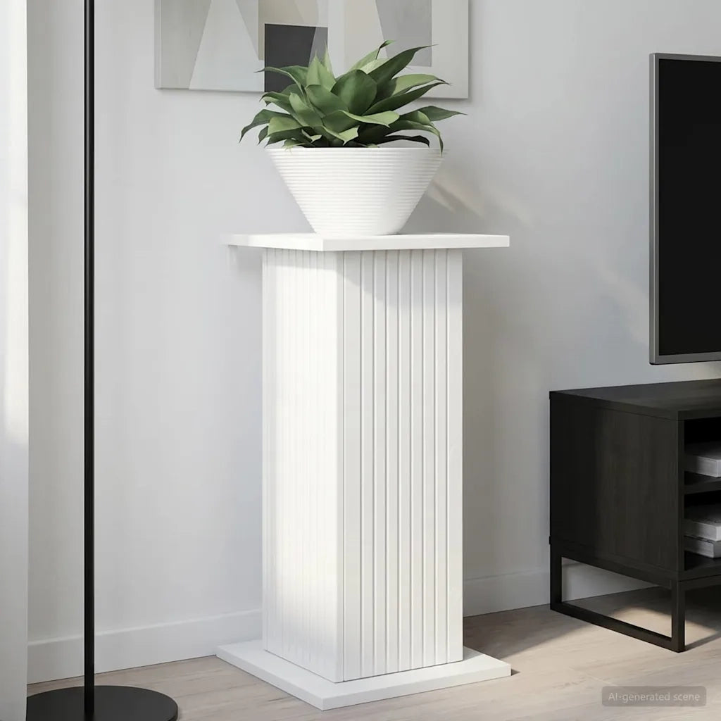 Supporto per piante | Sostegno per piante Bianco Lucido 30,5 x 30 x 60,5 cm
