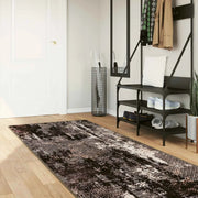 Runner Tappeto MARSA Nero 80 x 250 cm Poliestere e PVC 42023376