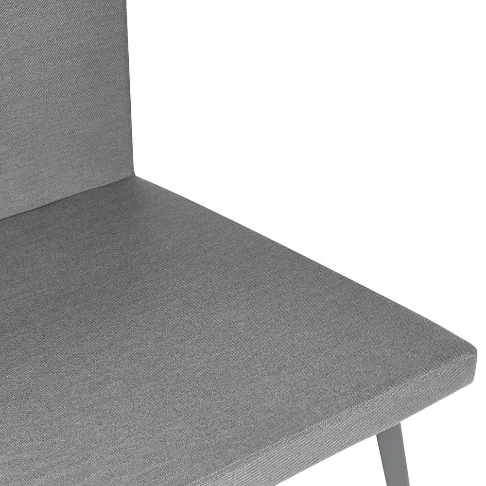 Divano modulare da esterno grigio Poliestere Rivestito 4 Posti Divano da giardino Resistente all'acqua UV Design Moderno