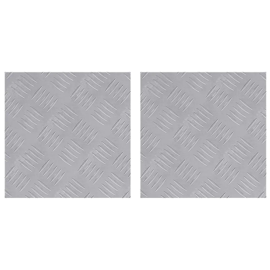 Gradini per Scale Quadrato 2 pcs Argento 30 x 30 cm Alluminio 4104285