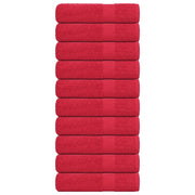 Asciugamani da Bagno 10 pz Rossi 100x150cm 360 g/mÂ² 100% Cotone