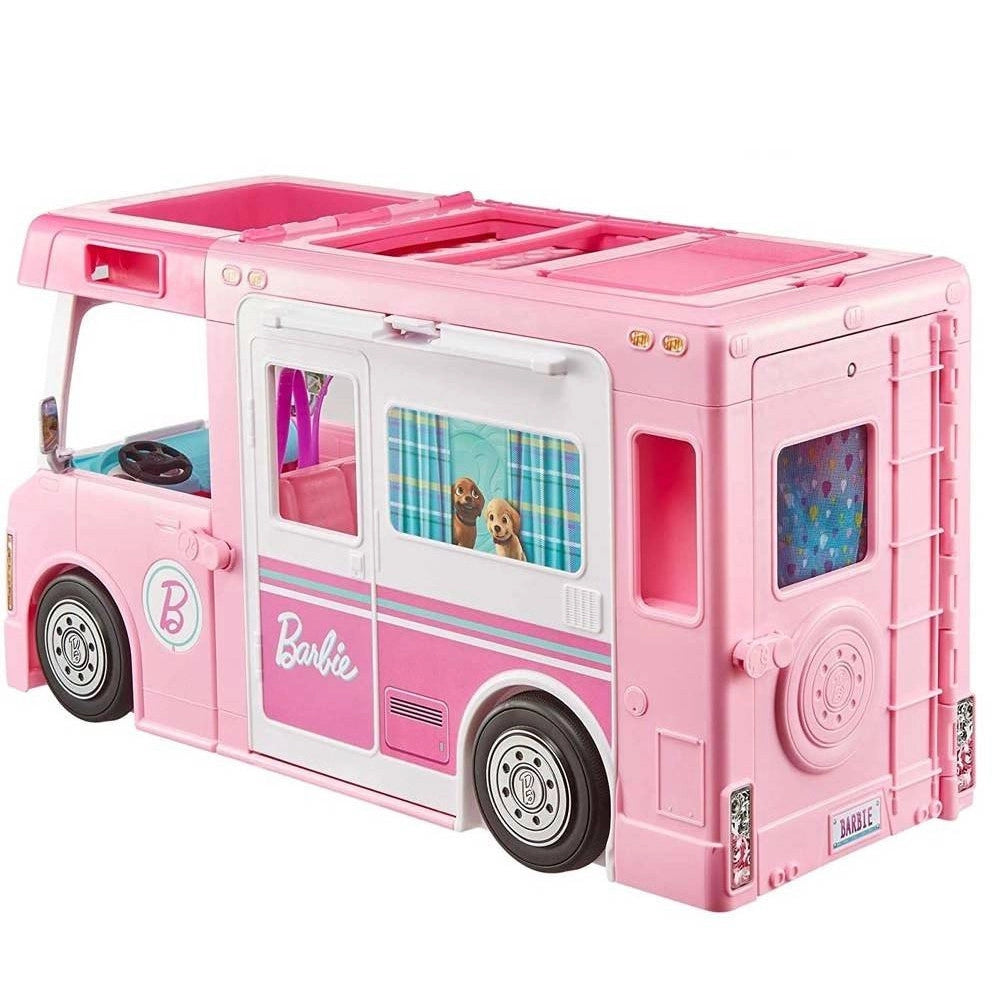 Trade Shop - Playset Camper Dei Sogni 3 In 1 Con 3 Veicoli E 50 Accessori Giocattolo -