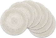Set di 6 piatti di stoffa in cotone - lavabili, resistente al calore, 38 cm, per ogni occasione