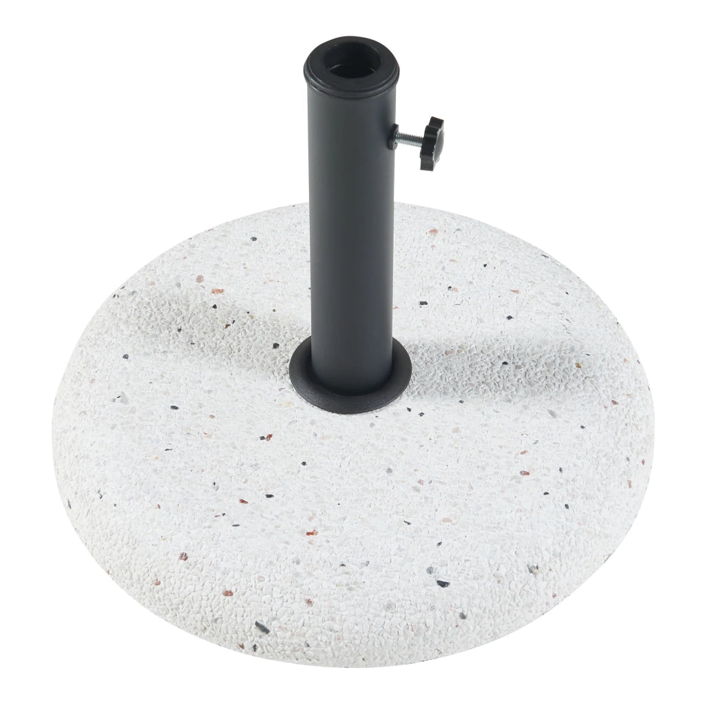 Base per ombrellone da giardino con adattatori 37 42 52 58 mm effetto pietra bianca 03_0010257