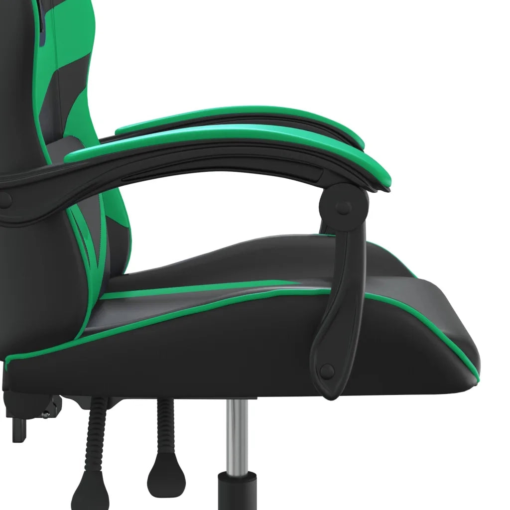 Sedia da Gaming Nera e Verde in Similpelle cod mxl 67580