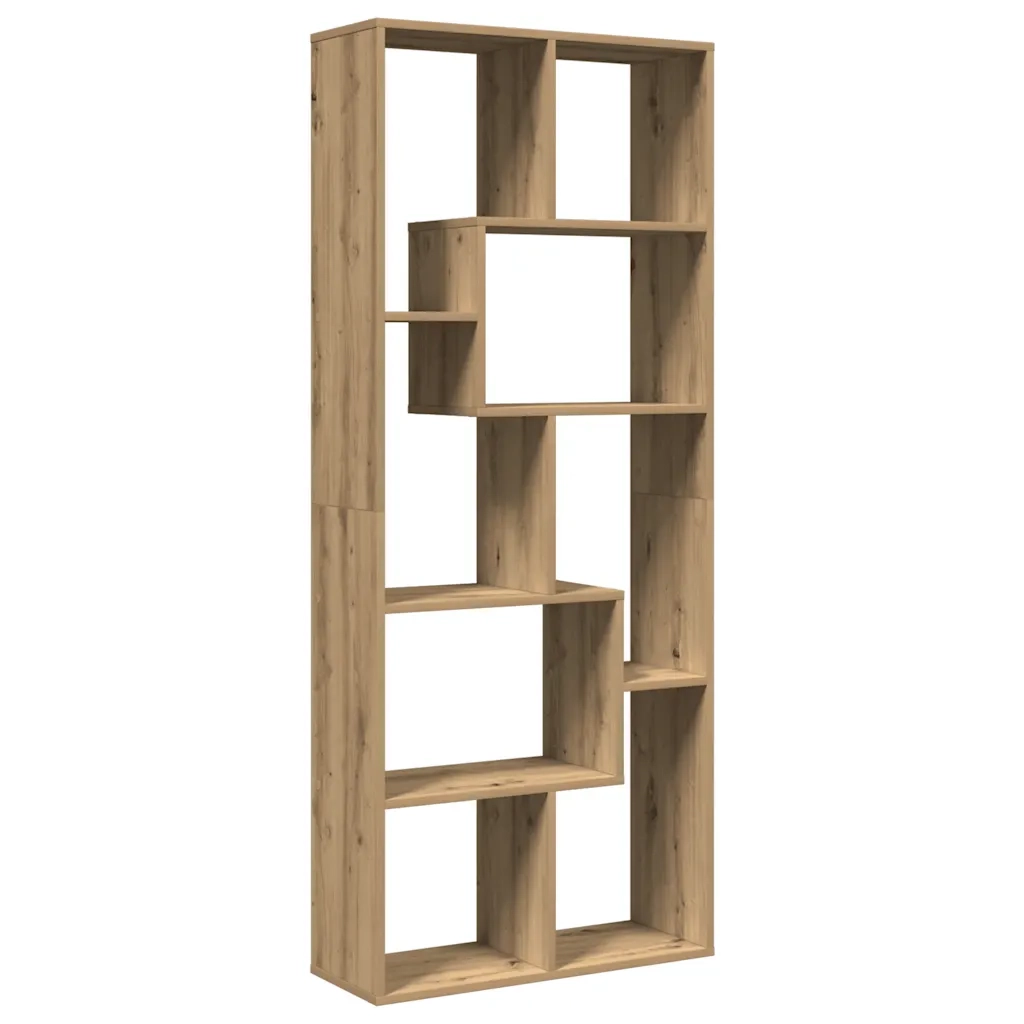 Libreria Divisorio-Scaffale per Libri-Mobile di Stoccaggio Rovere Artigianale 67x25x161,5 cm Truciolato