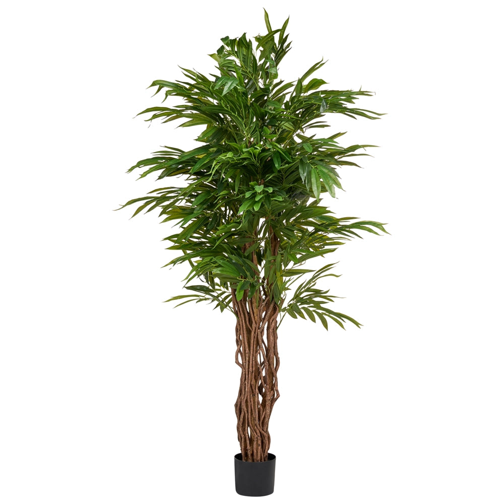 Pianta artificiale in vaso Uso interno in plastica con vaso nero 180 cm Accessorio decorativo per interni