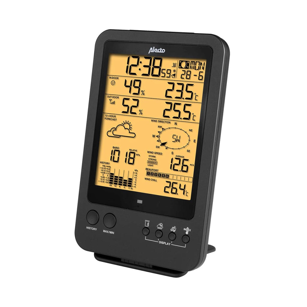 Stazione meteo professionale con sensore wireless Modello WS-4700 Nero Alecto
