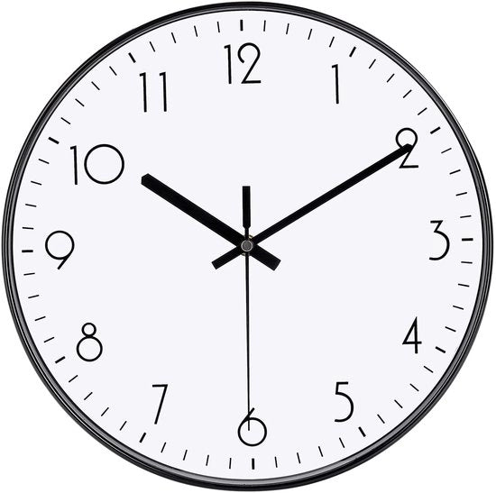 Orologio da parete moderno e minimalista 30,5 cm senza tic per camera da letto, cucina e ufficio