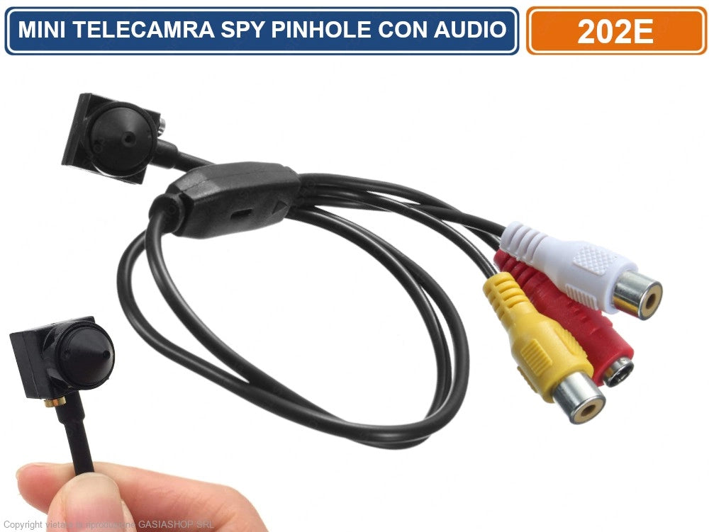 CCTV MINI TELECAMERA SPY PINHOLE CCD SONY 1/3 650TVL 3.7MM CON MICROFONO