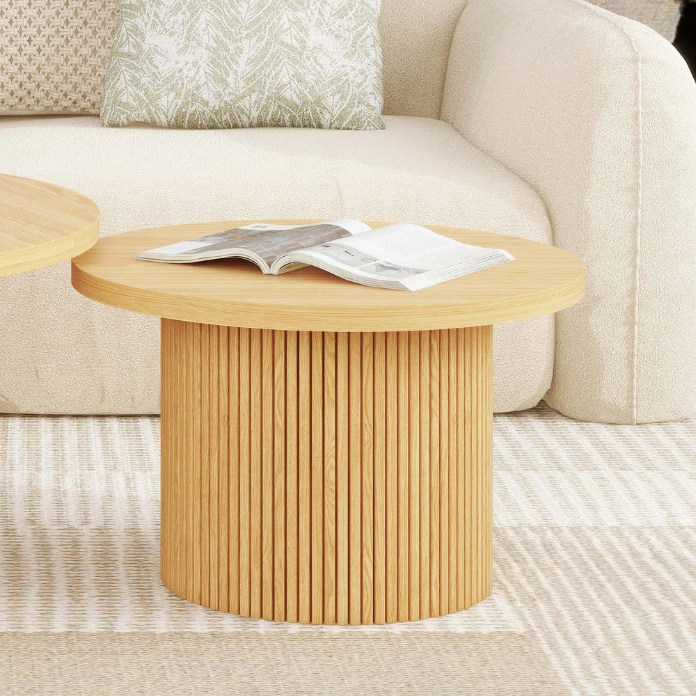 Tavolino da Caff¨¨ Rotondo Design Salotto ¨C MINIMAL ¨C Legno Massello