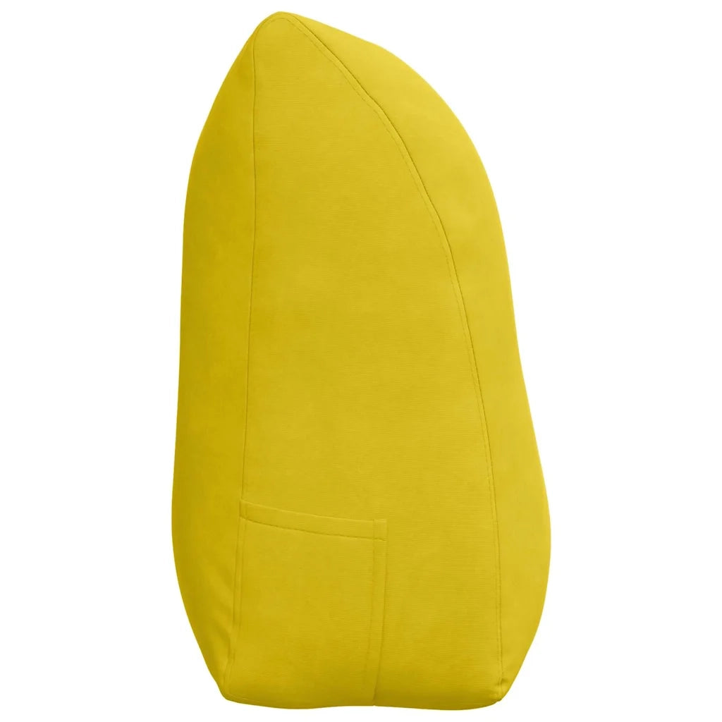 Cuscino per Schiena Giallo 100 x 24 x 50 cm Velluto