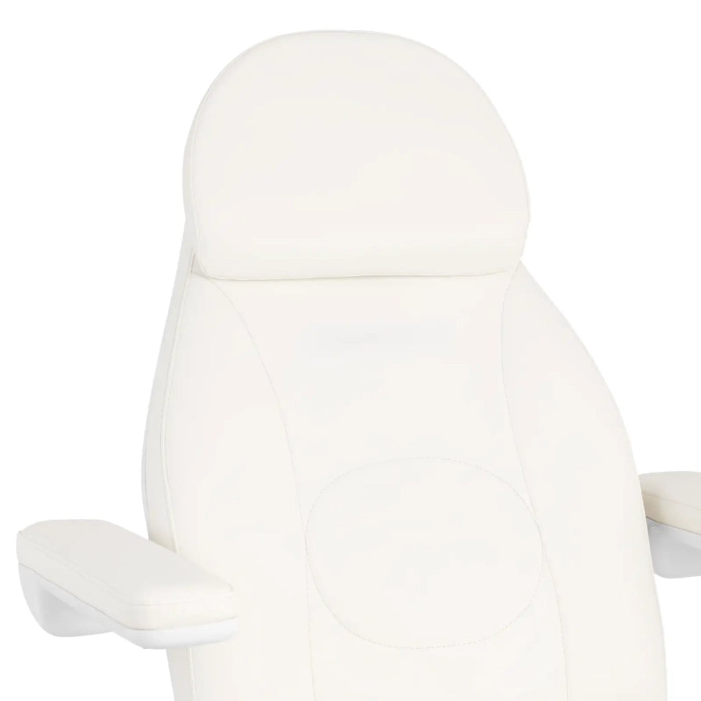 Poltrona estetica elettrica con sgabello girevole 300 watt 150 kg bianca 14_0009009