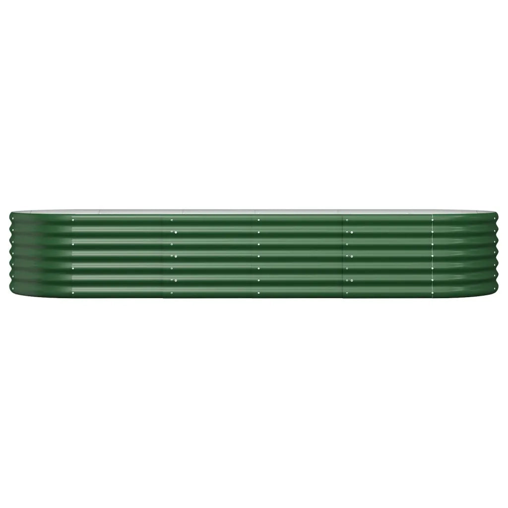 Fioriere | Cassetta per fiori | Letto Giardino Acciaio Zincato 224x80x36 cm Verde