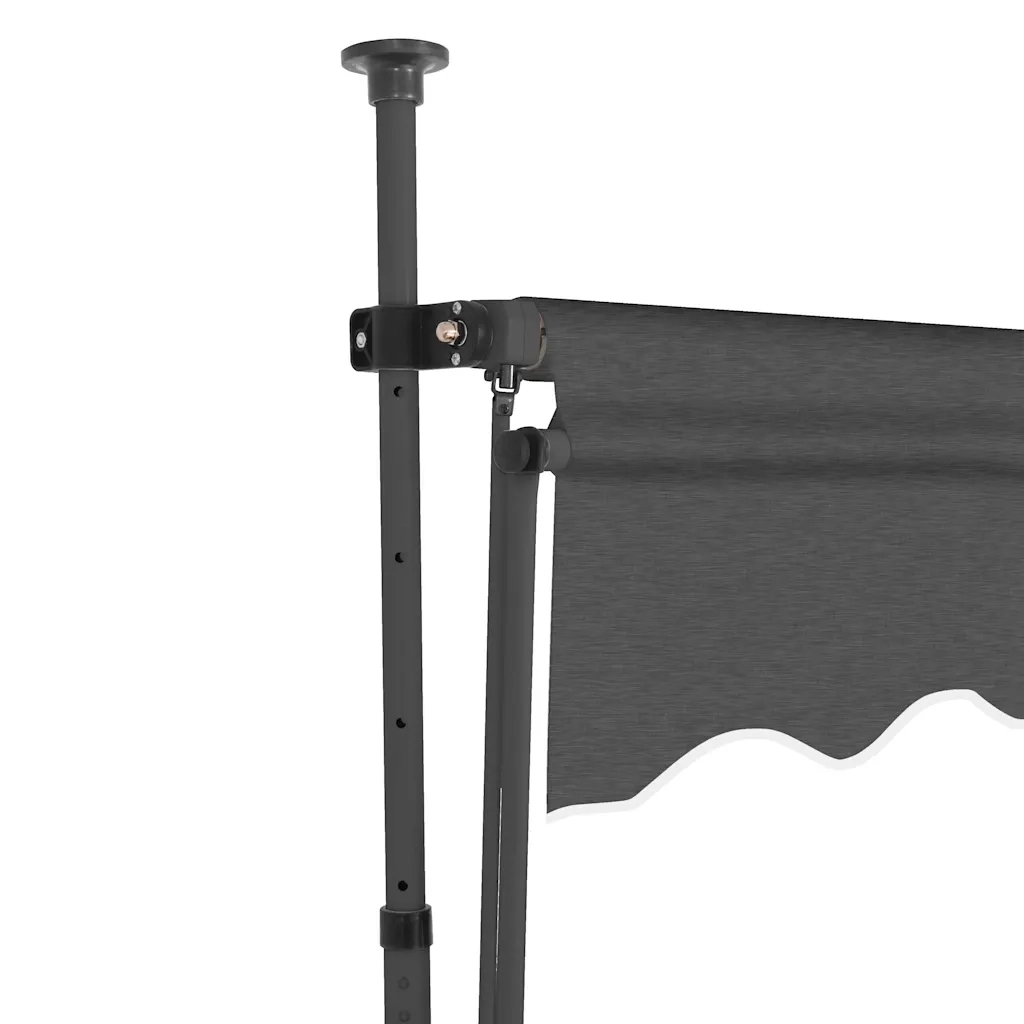 Tenda da Sole Retrattile Manuale con LED 150 cm Antracite cod mxl 20998