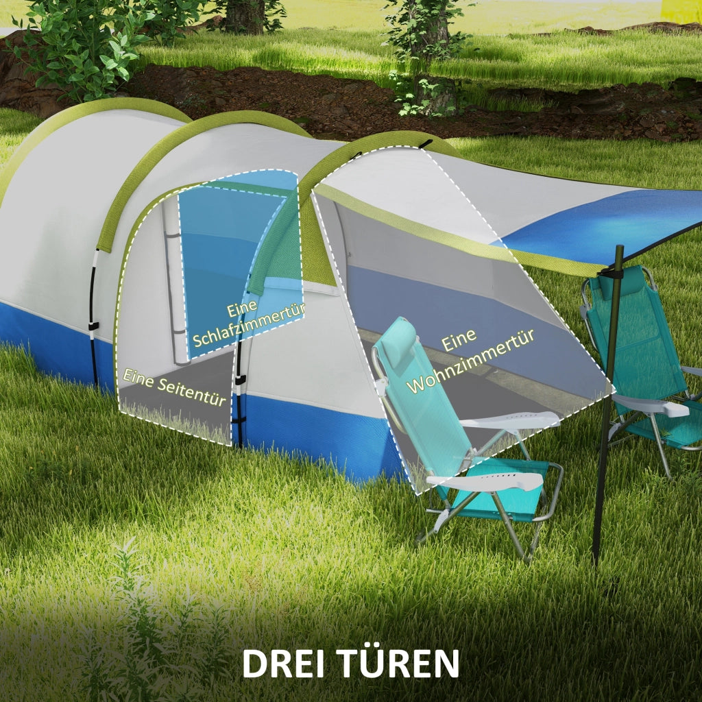 Tenda da campeggio 3 persone ¨C zephmum ¨C Verde, impermeabile, con ganci per lanterne