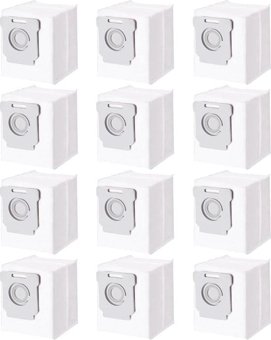 12 sacchi aspiratore per Roomba i7 i7+ i3 i3+ i4 i4+ i6 i6+ i8 i8+ j7 j7+ S9 S9+ E5 E6 E7 Stazione di aspirazione Clean Base, Accessori di ricambio per sacchi aspiratore per modelli Roomba serie i/s/j.
