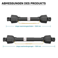 Albero cardanico T4 Giunto cardanico 1000-1100mm 460Nm 540rpm Cardano 40kW (55CV) 2x 1 3/8" 6 denti