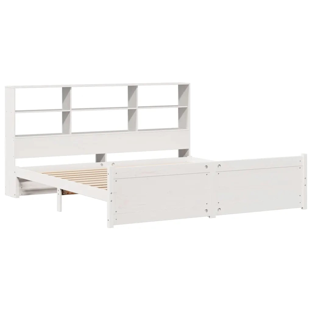 Giroletto con Libreria senza Materasso 180x200 cm in Legno Pino