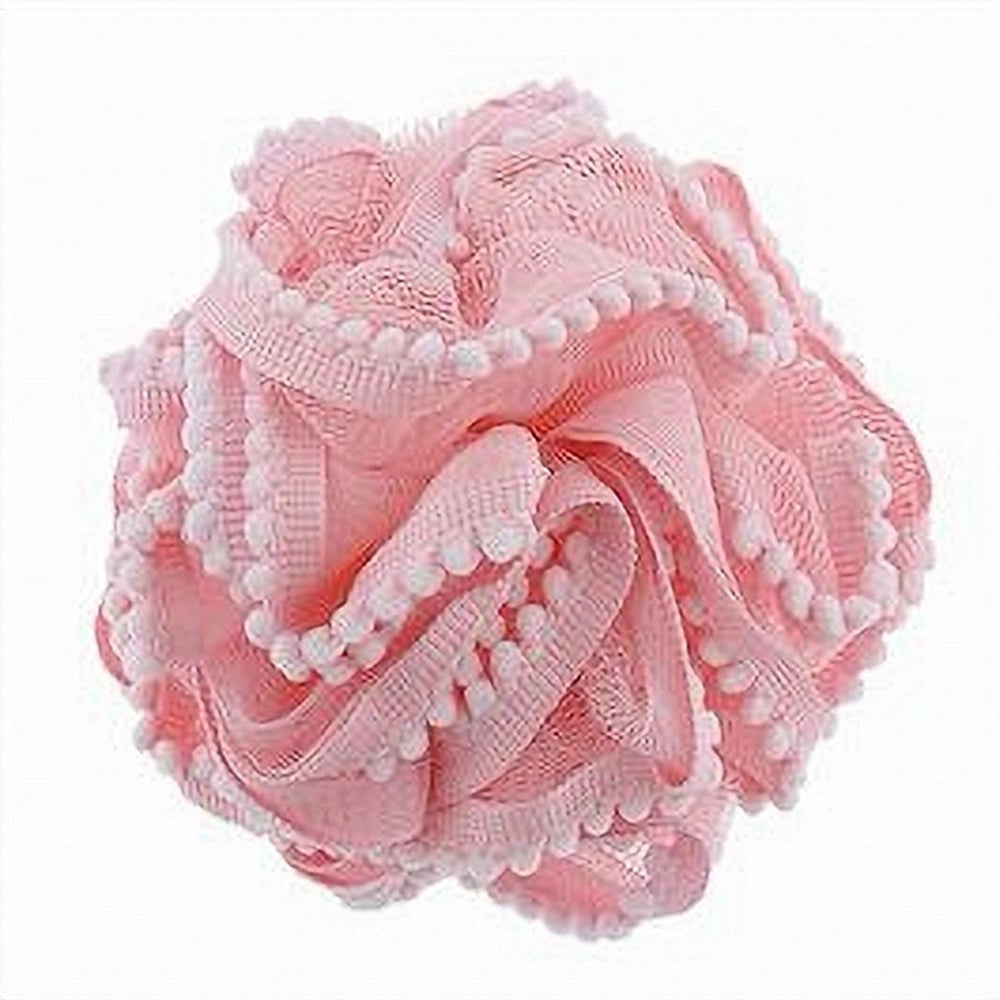 Trade Shop - Spugna Retina Doccia Bagno Spugnetta A Rete Con Pompon Pizzo Pelle Corpo 10684 -