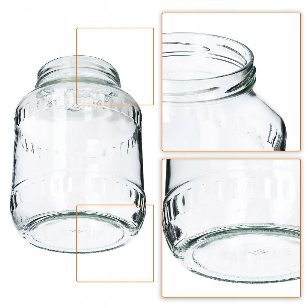 KADAX Słój Anna 2530ml fi100 TO-2650 pakiet 8szt +