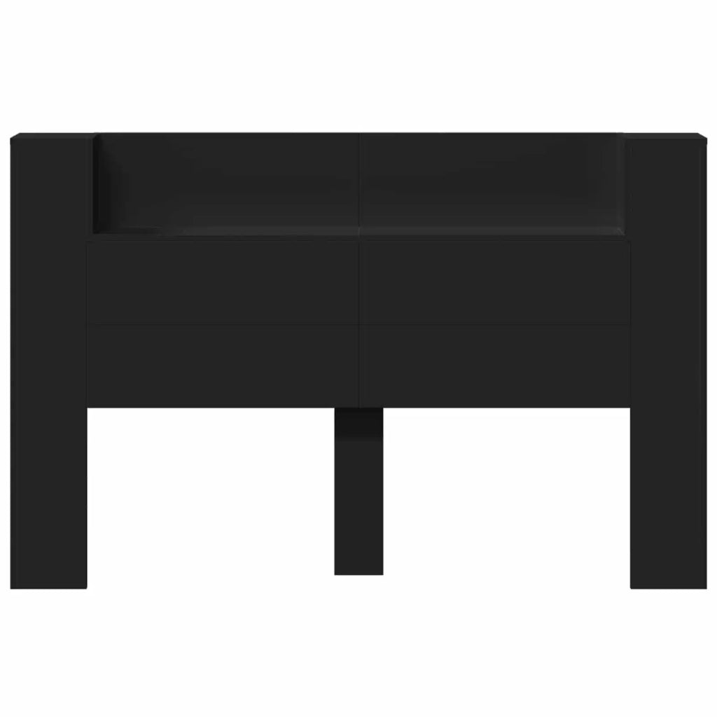 Testiera | Testata Nero 160 x 16,5 x 103,5 cm Legno multistrato