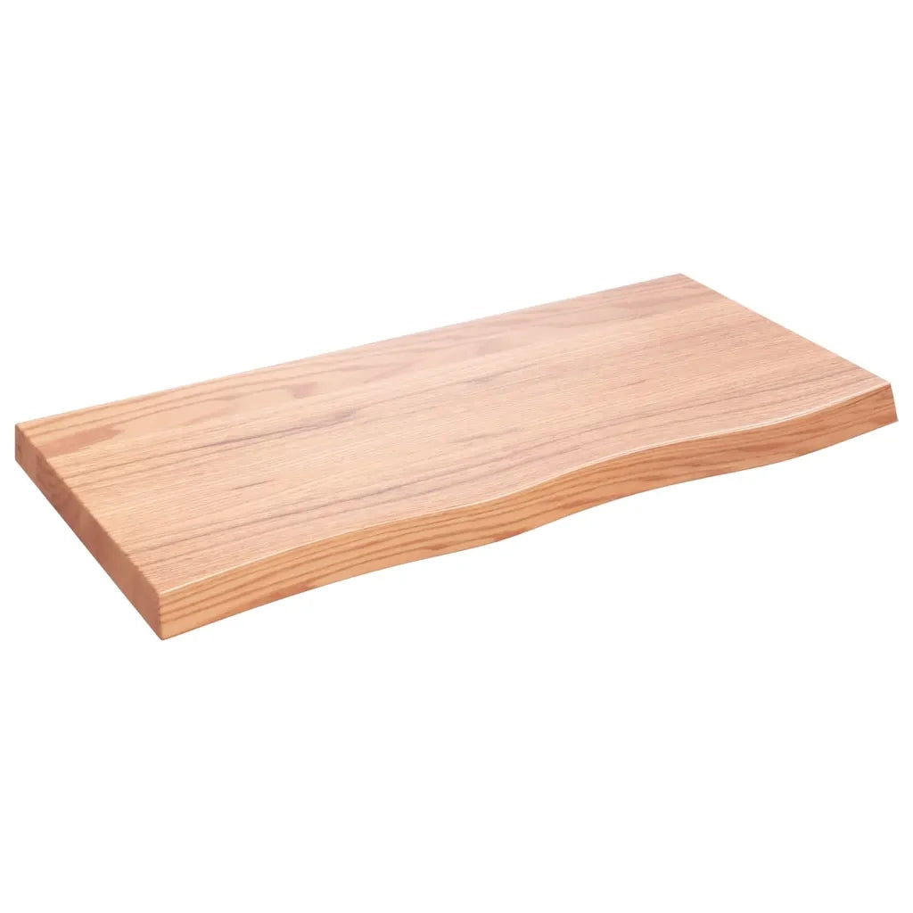 Piano Bagno Marrone 100x50x(2-6) cm Legno Massello Trattato 3156133