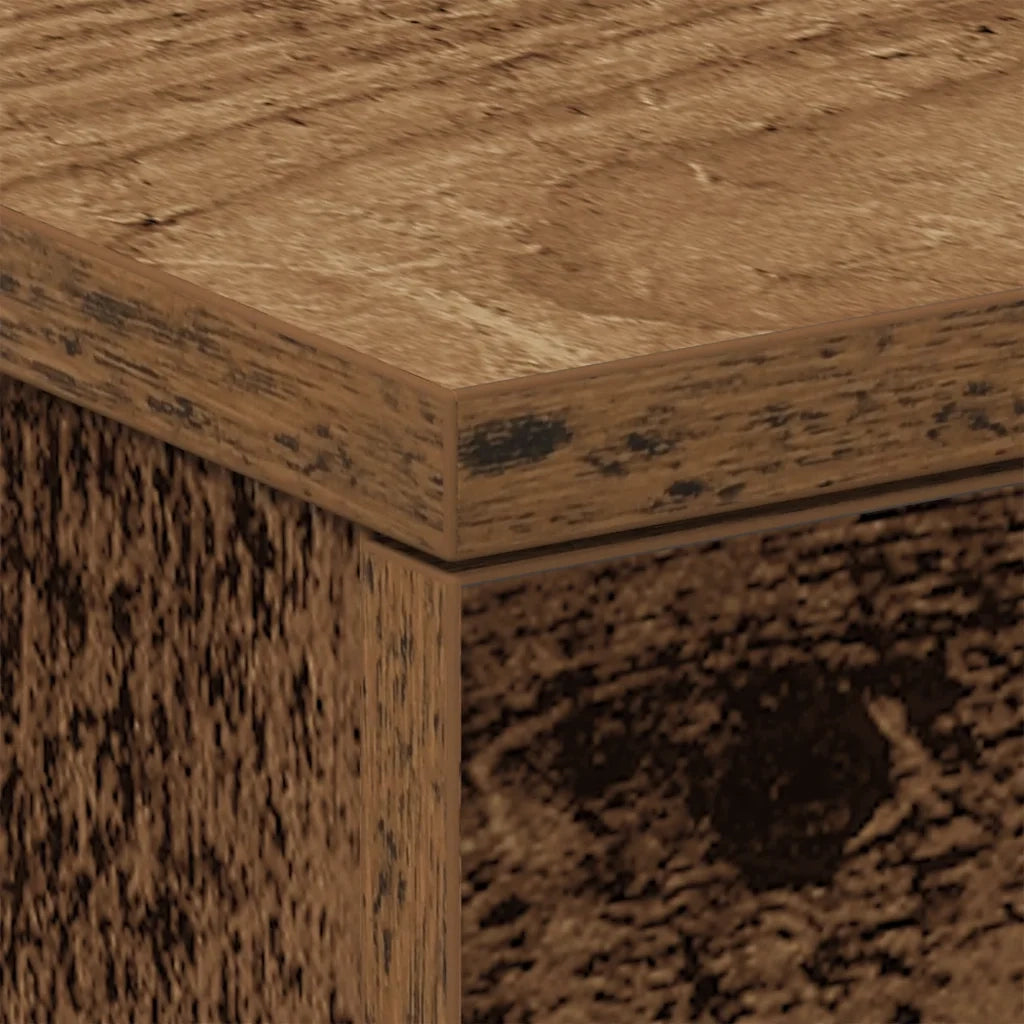 Comodino | Armadio da Notte | Mobiletto da notte Legno Antico 38x35x55 cm in Legno Multistrato
