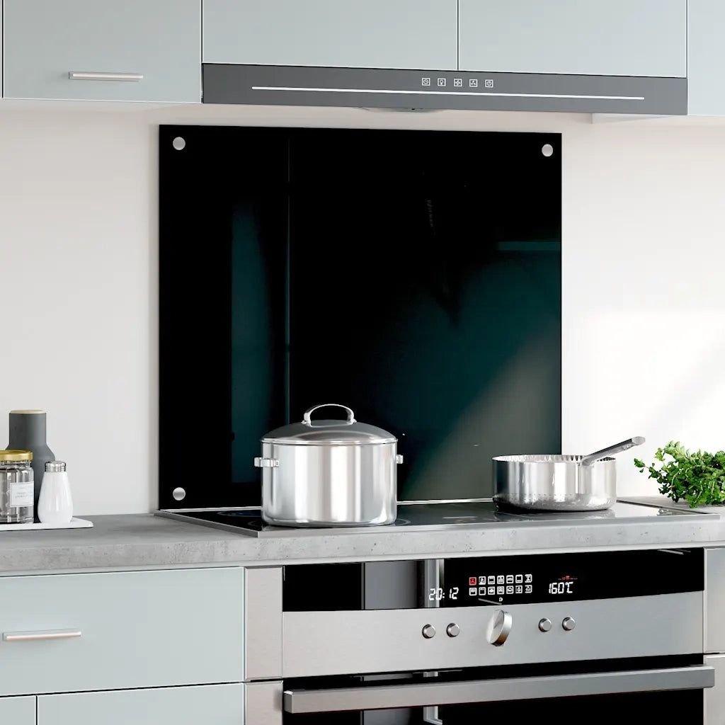 Paraschizzi per Cucina Nero 70x60 cm in Vetro Temperato CFW1532083